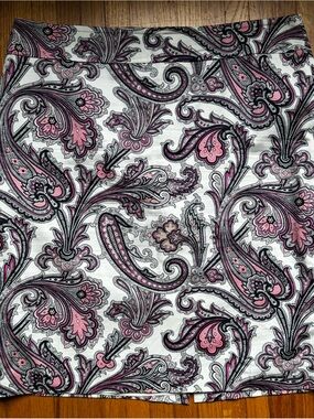 Ann Taylor Paisley Pencil Skirt